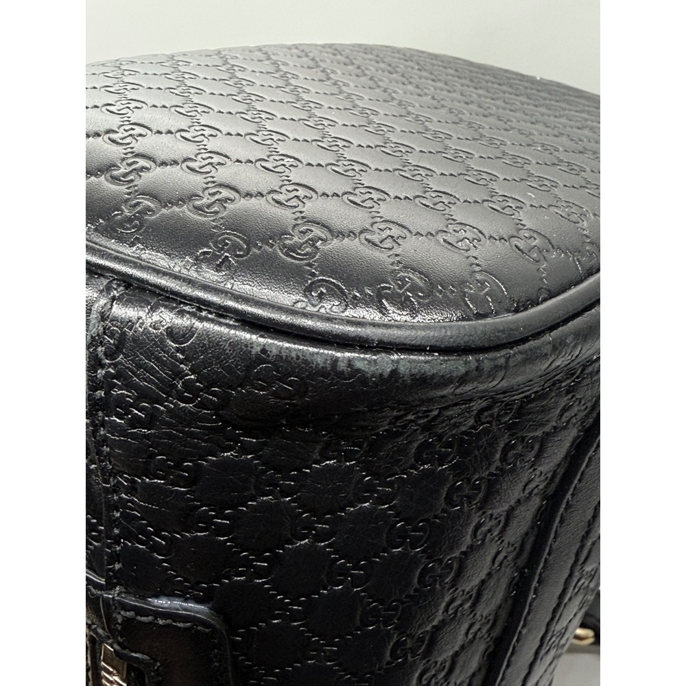Gucci Microguccissima Mini Dome Satchel Black Leather Crossbody Bag Handbag GG - Picture 10 of 16
